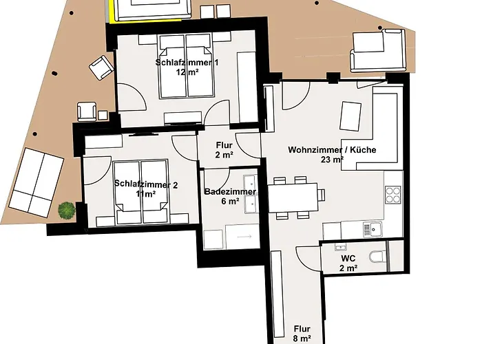 Apartamento 100 Qm Penthouse, Self-check-in, 2 Parkplaetze *